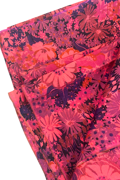Thai silk floral fabric 2.4m