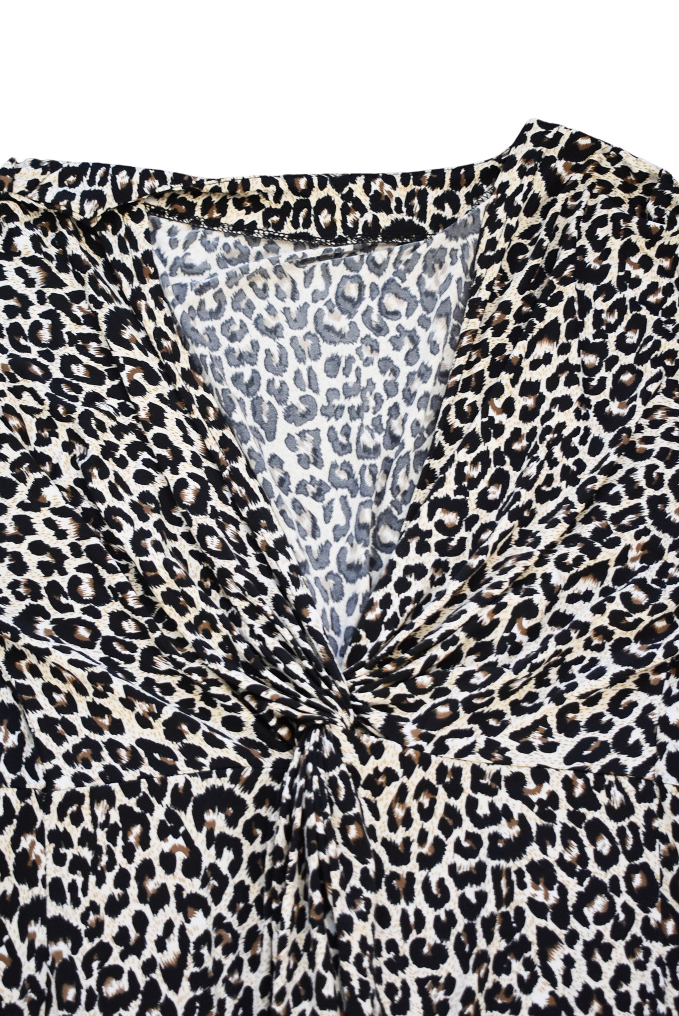 Y2K Leopard print tie top S/M