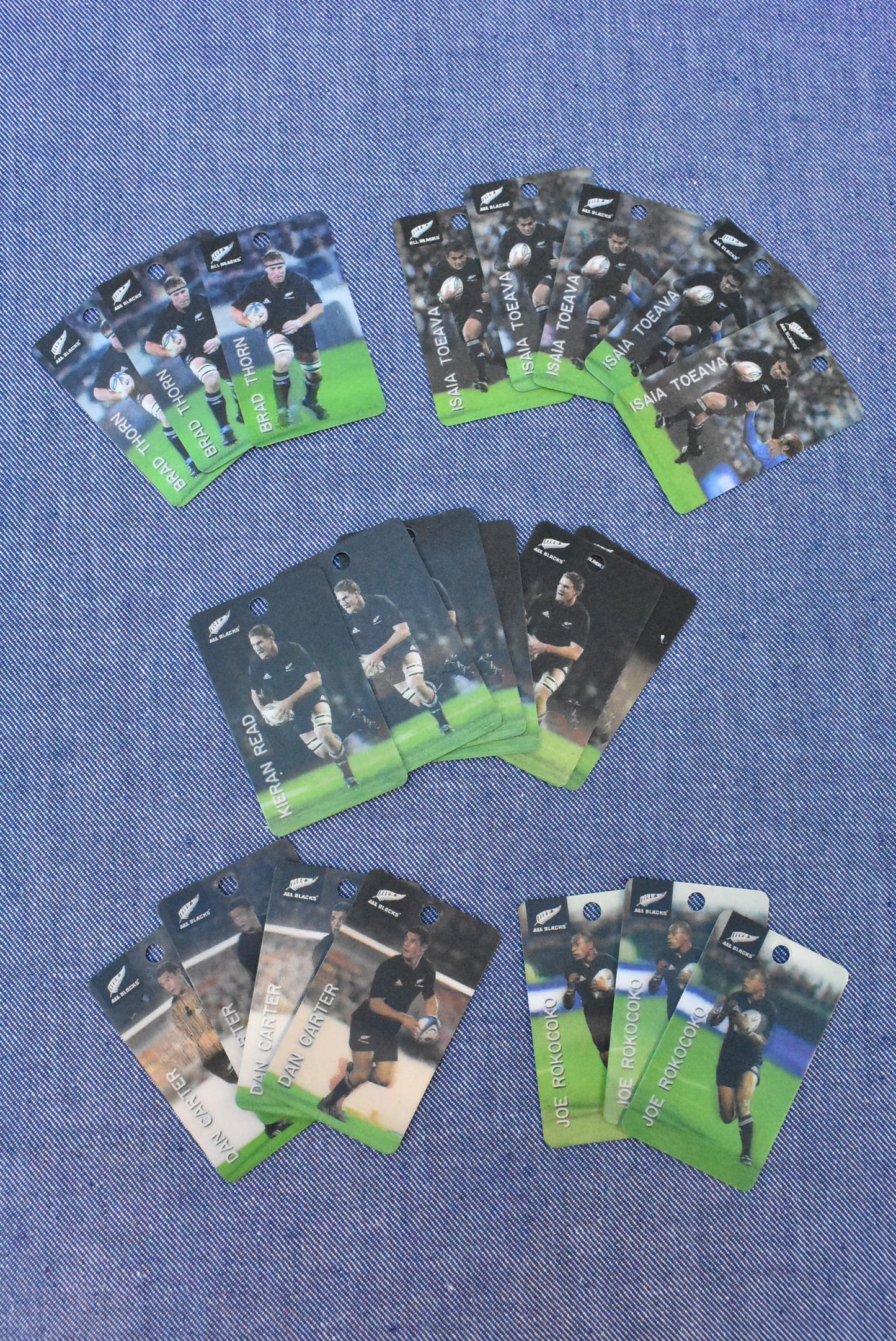 Weet-Bix holographic collectible All Blacks team tags, x48