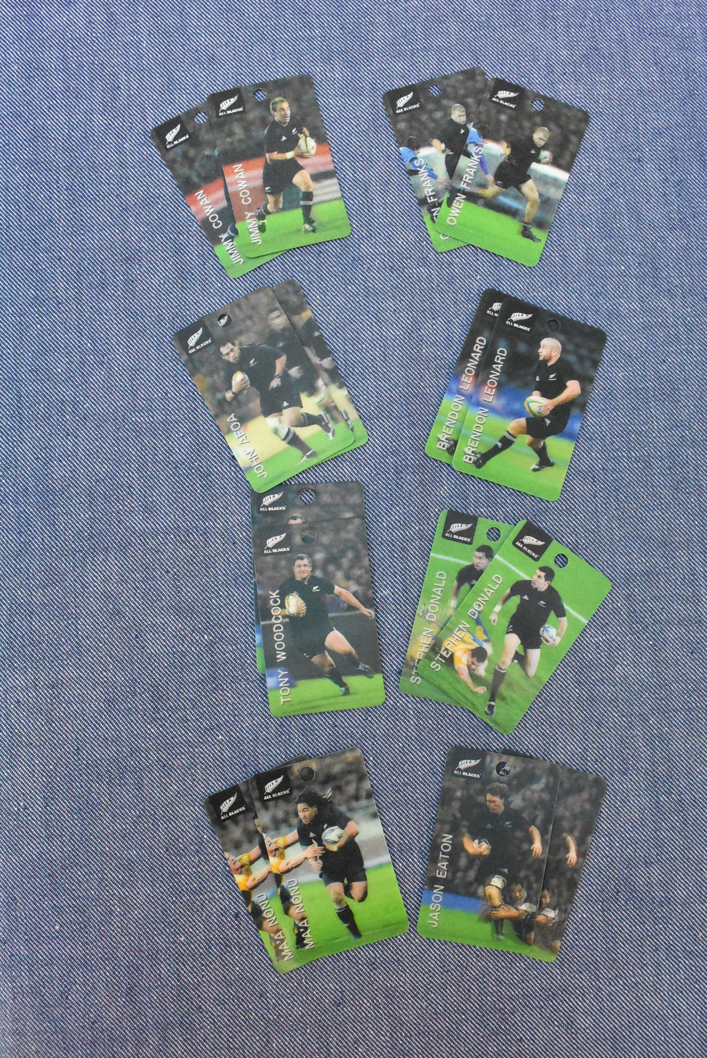 Weet-Bix holographic collectible All Blacks team tags, x48