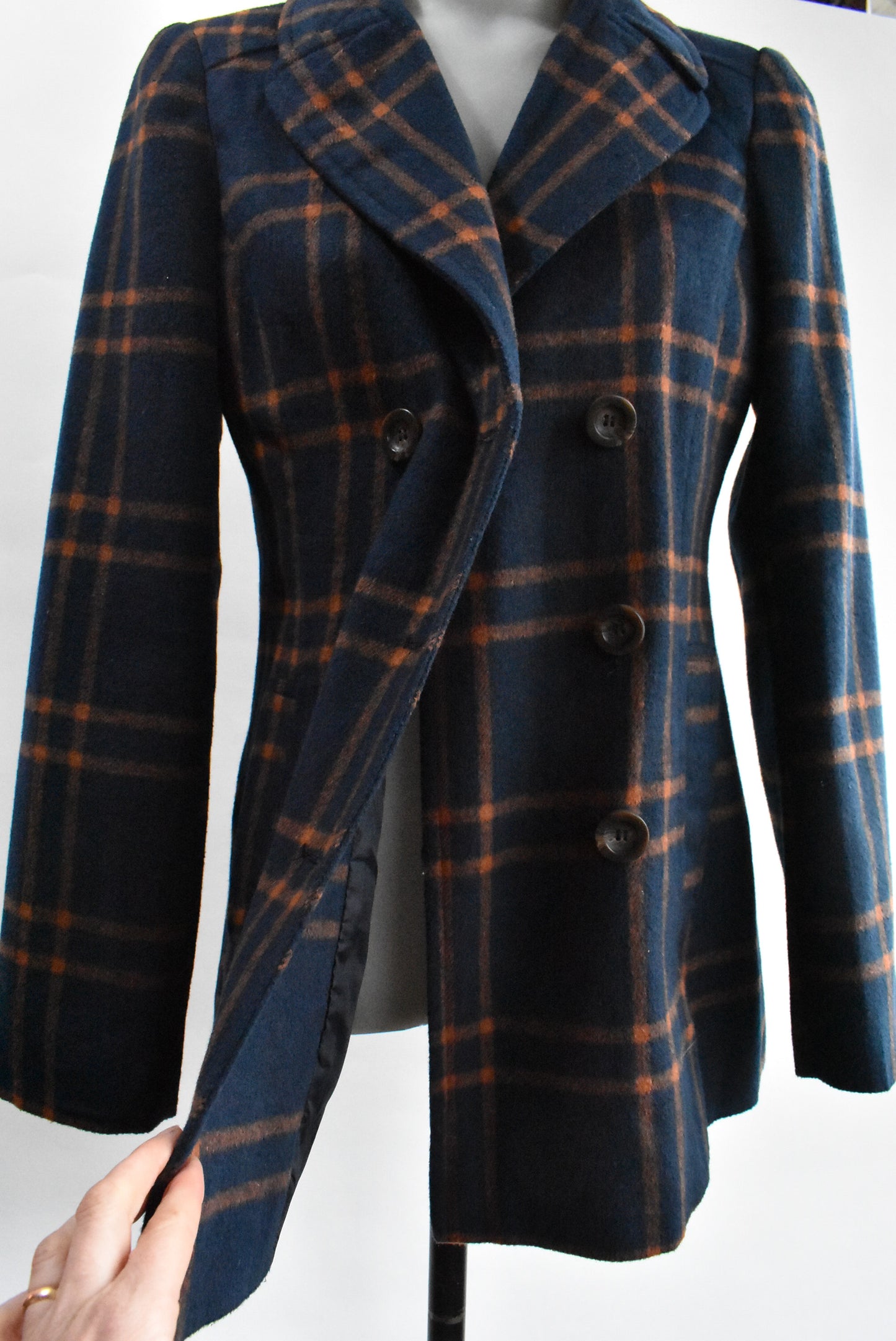 Glassons plaid double breasted fitted winter coat, 8