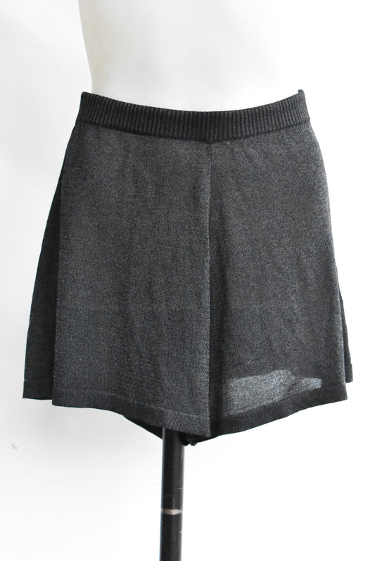 Lonely Hearts Club black knit shorts, size XS