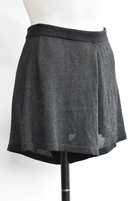 Lonely Hearts Club black knit shorts, size XS