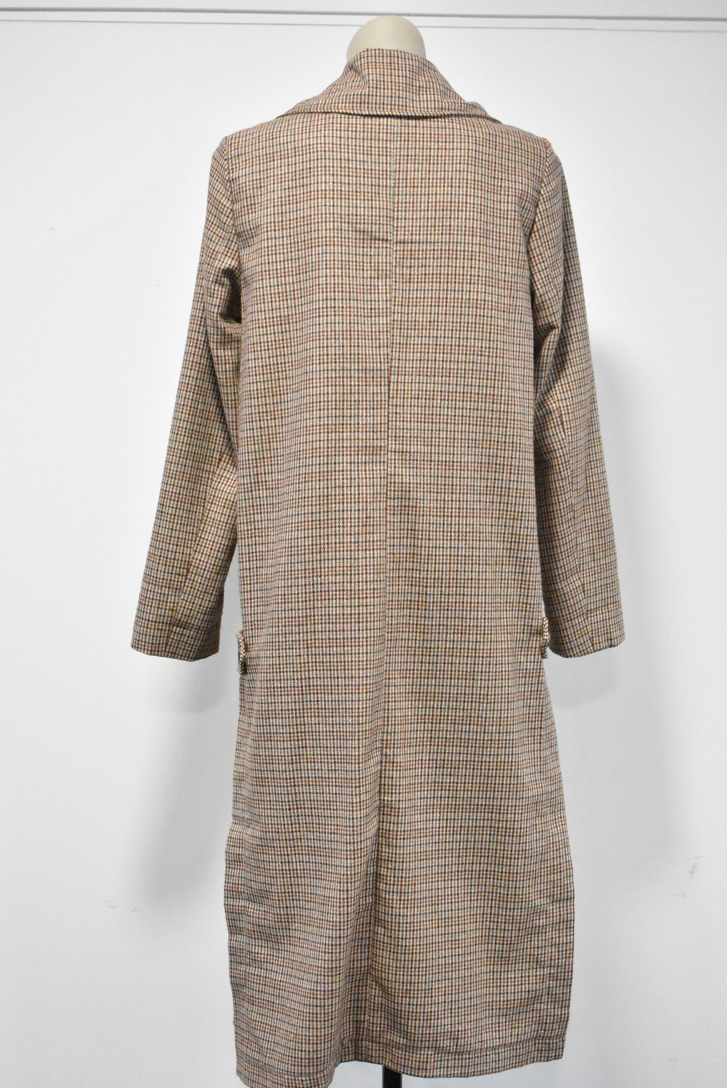 Glassons plaid trench coat, S