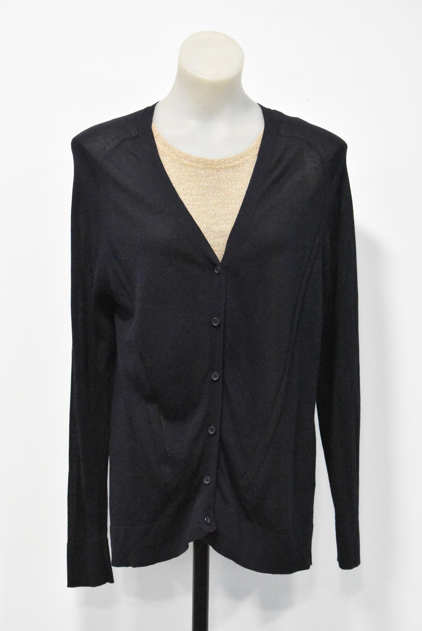 Oliver black navy blue cardigan, L