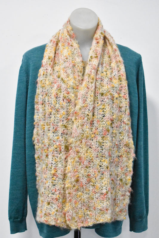 Loose knit colourful scarf