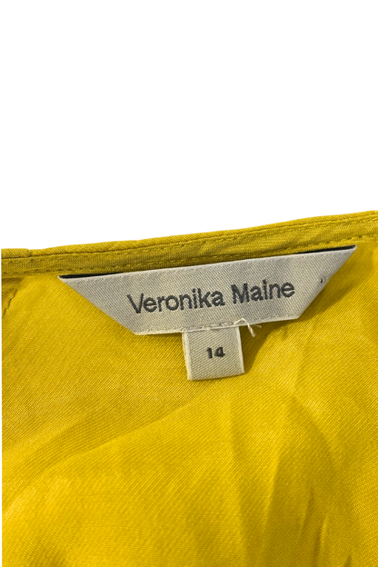 Veronika Maine vibrant yellow blouse, 14