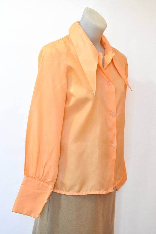Gamin retro peach giant collar shirt, S