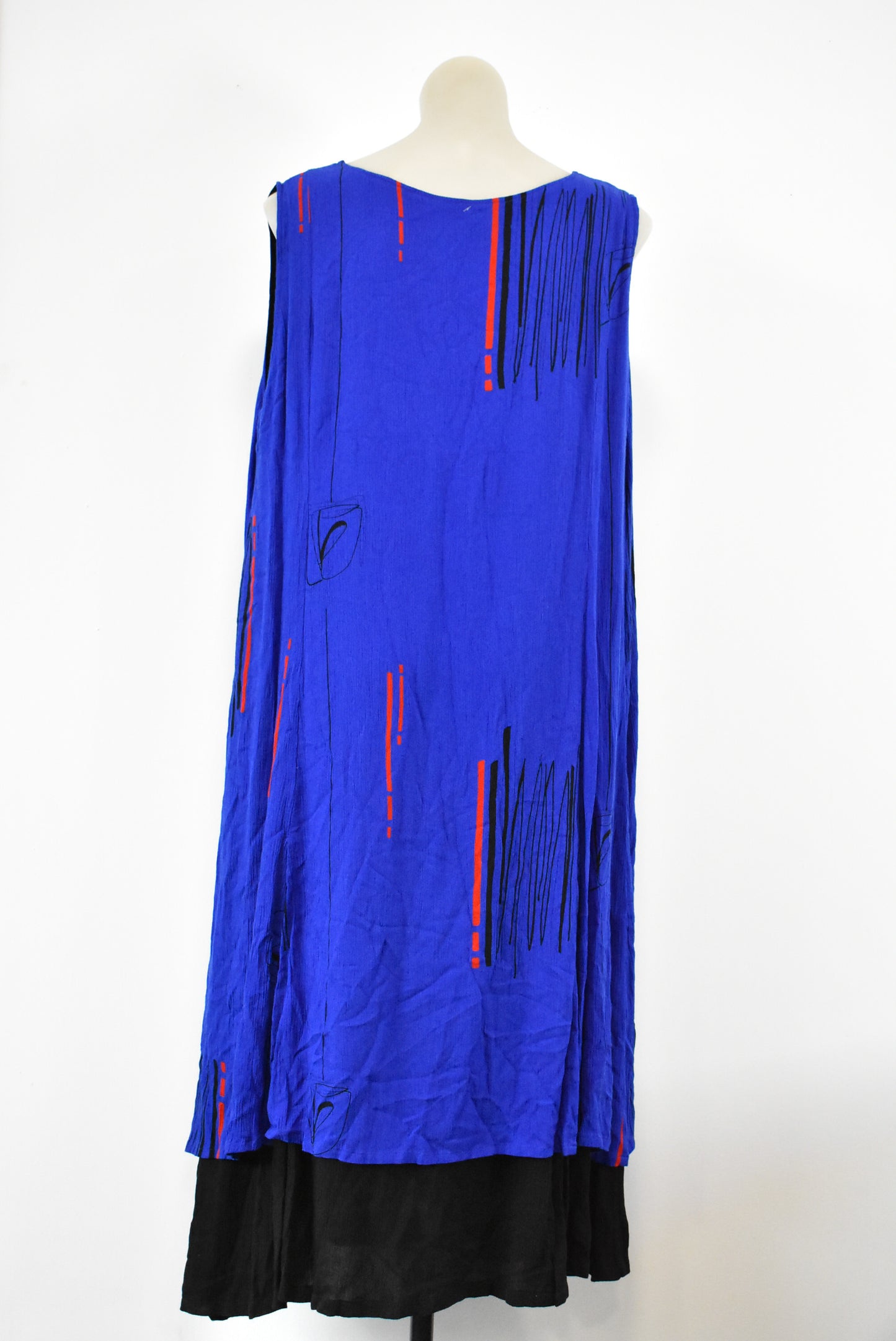 Zenzo artsy royal blue dress, L