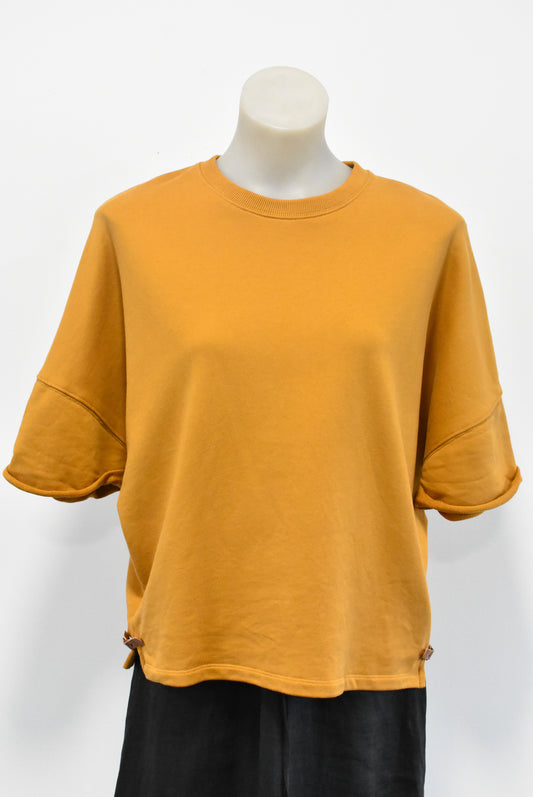 Sessùn mustard short sleeve sweater, L