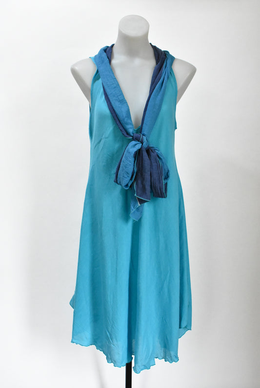 Silk dress with wrap feature, XL