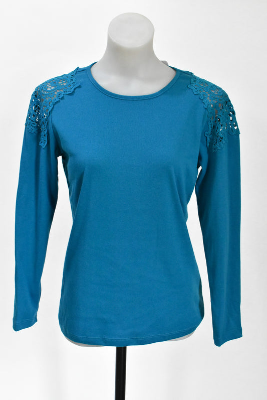 Suzannegrae teal top, M (NEW)