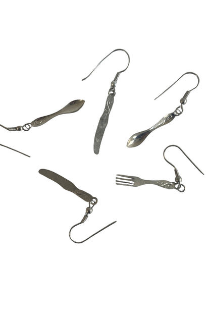 Cutlery themed earring bundle