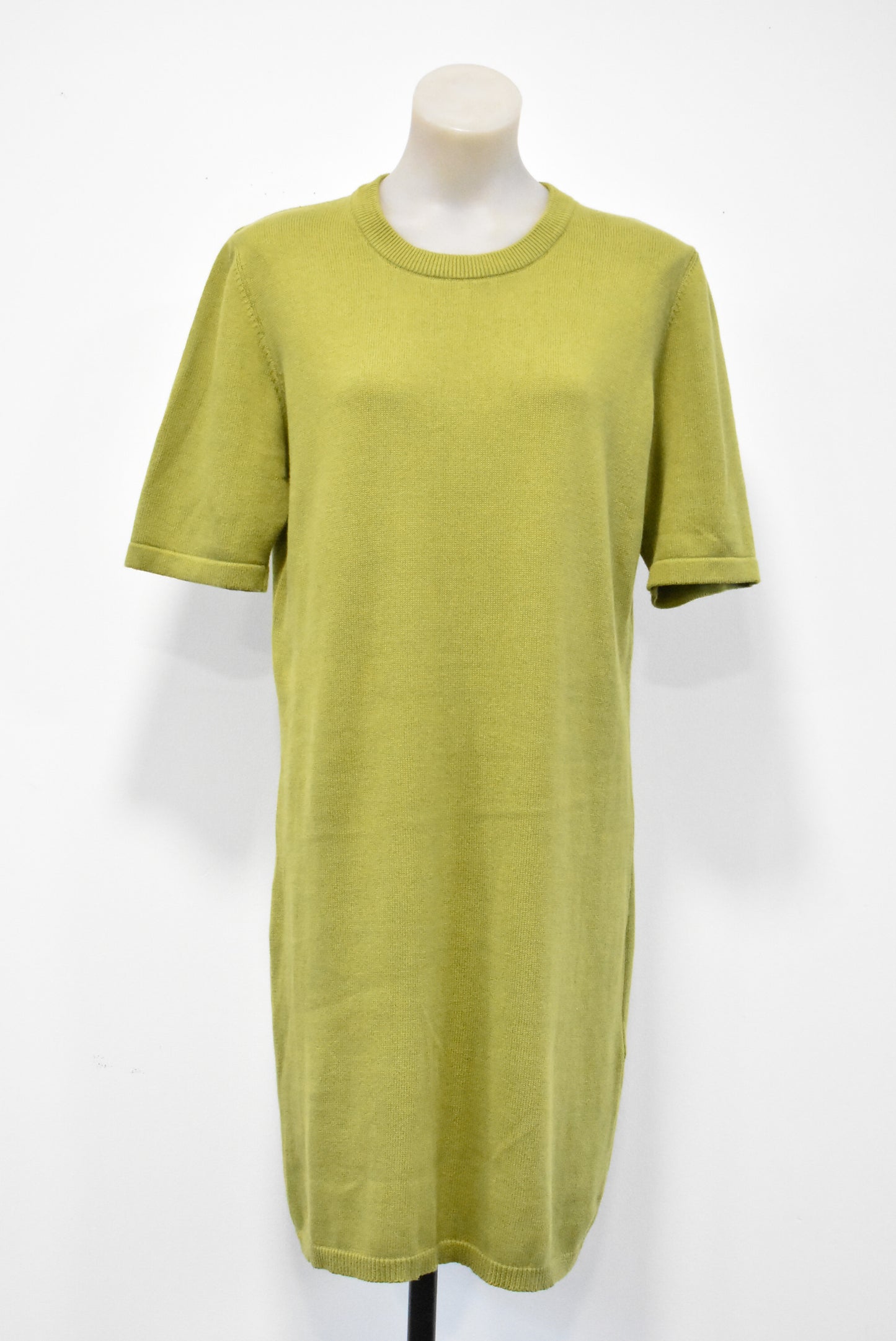 Kowtow olive green cotton knit dress, M