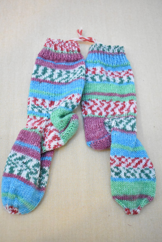 Handcrafted children's wool socks