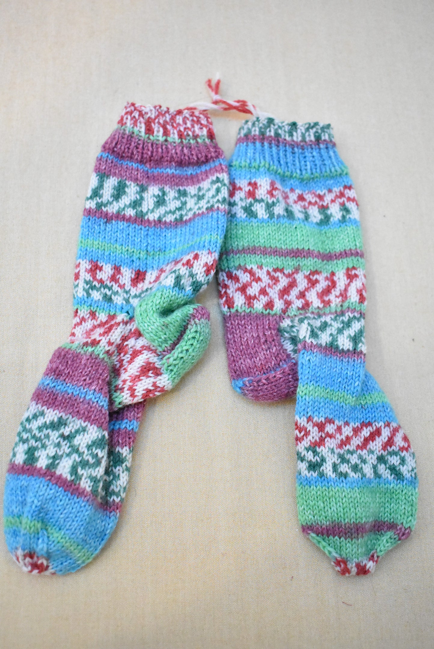 Handcrafted children's wool socks