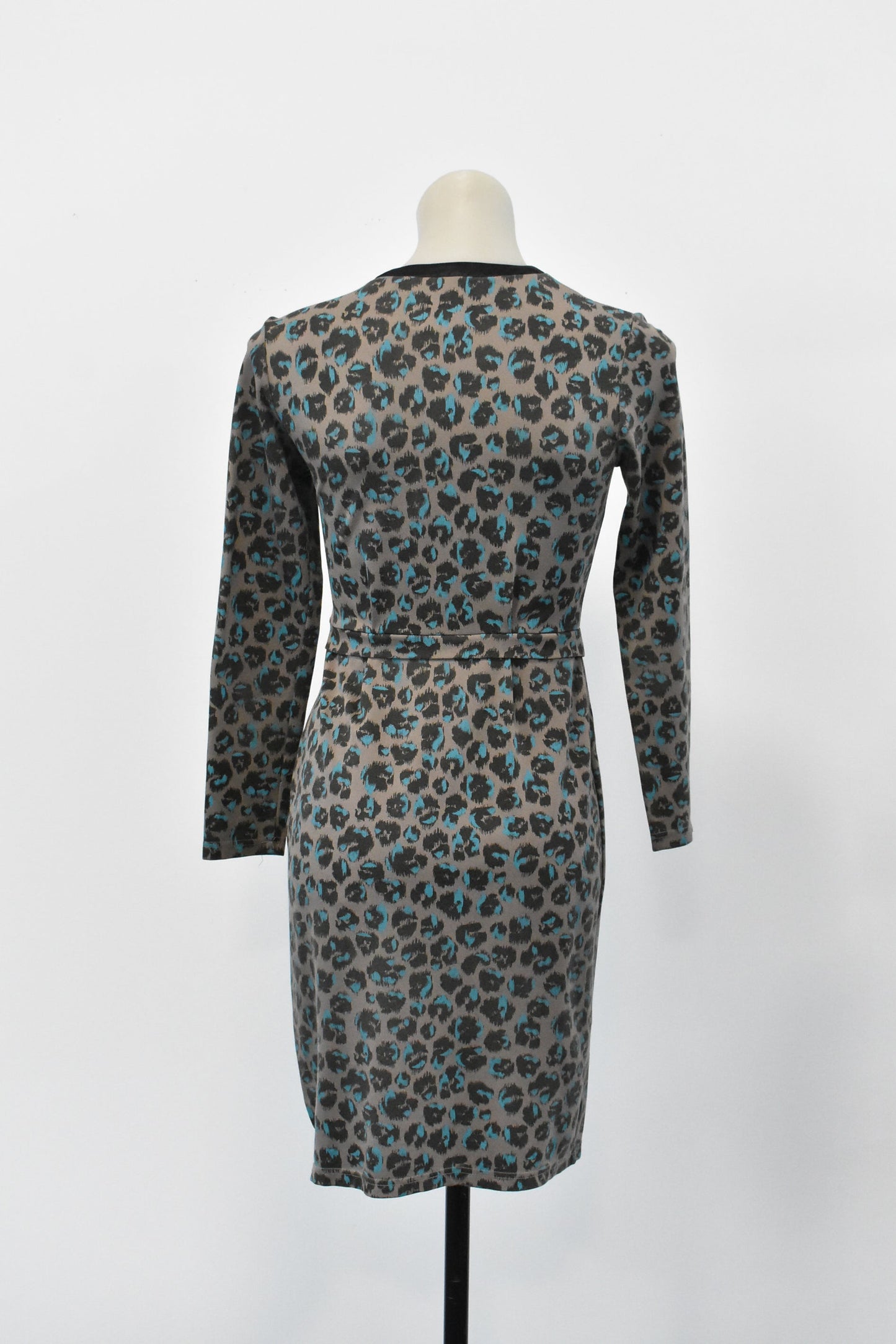 Kate Sylvester blue leopard print dress, xs