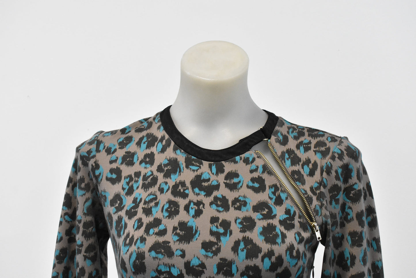 Kate Sylvester blue leopard print dress, xs