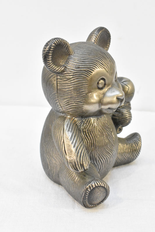 Teddy bear metal money box