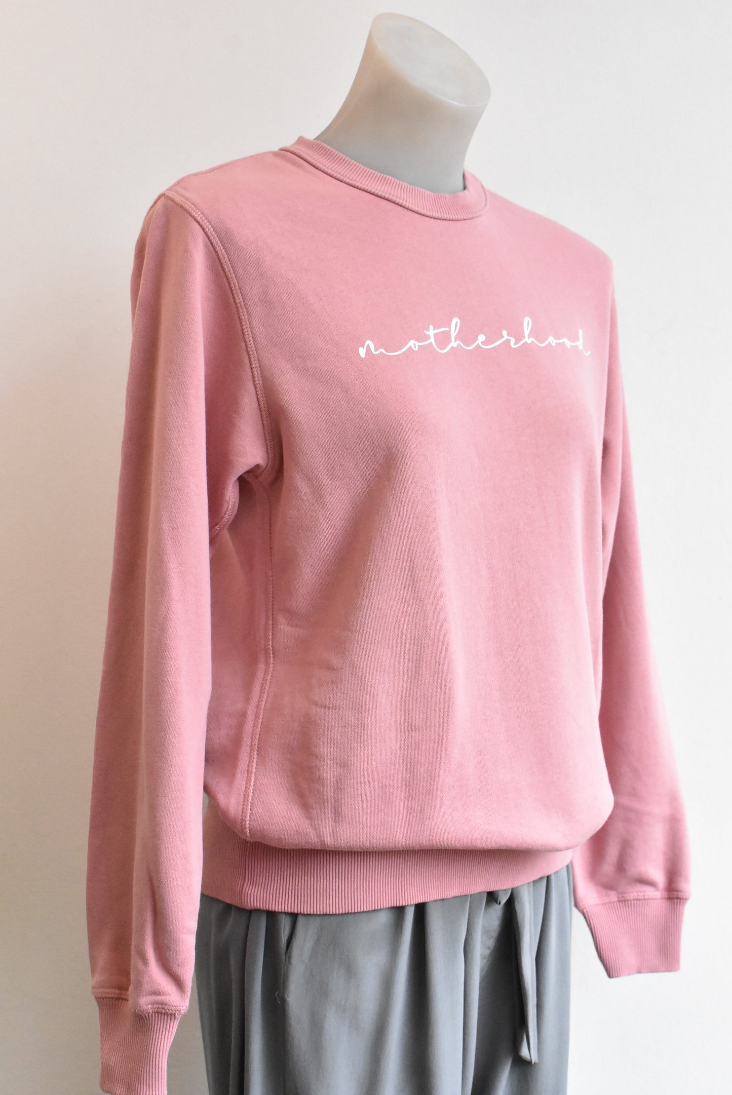 Hallo Brody pink 'motherhood' sweatshirt, size XSM
