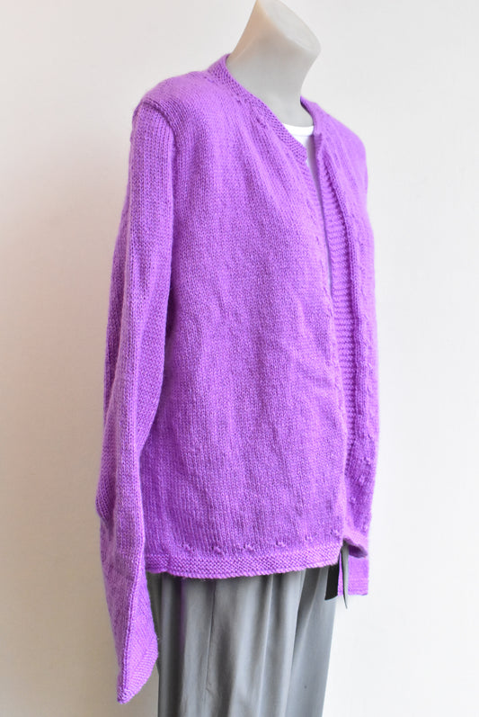 Handknit purple shrug