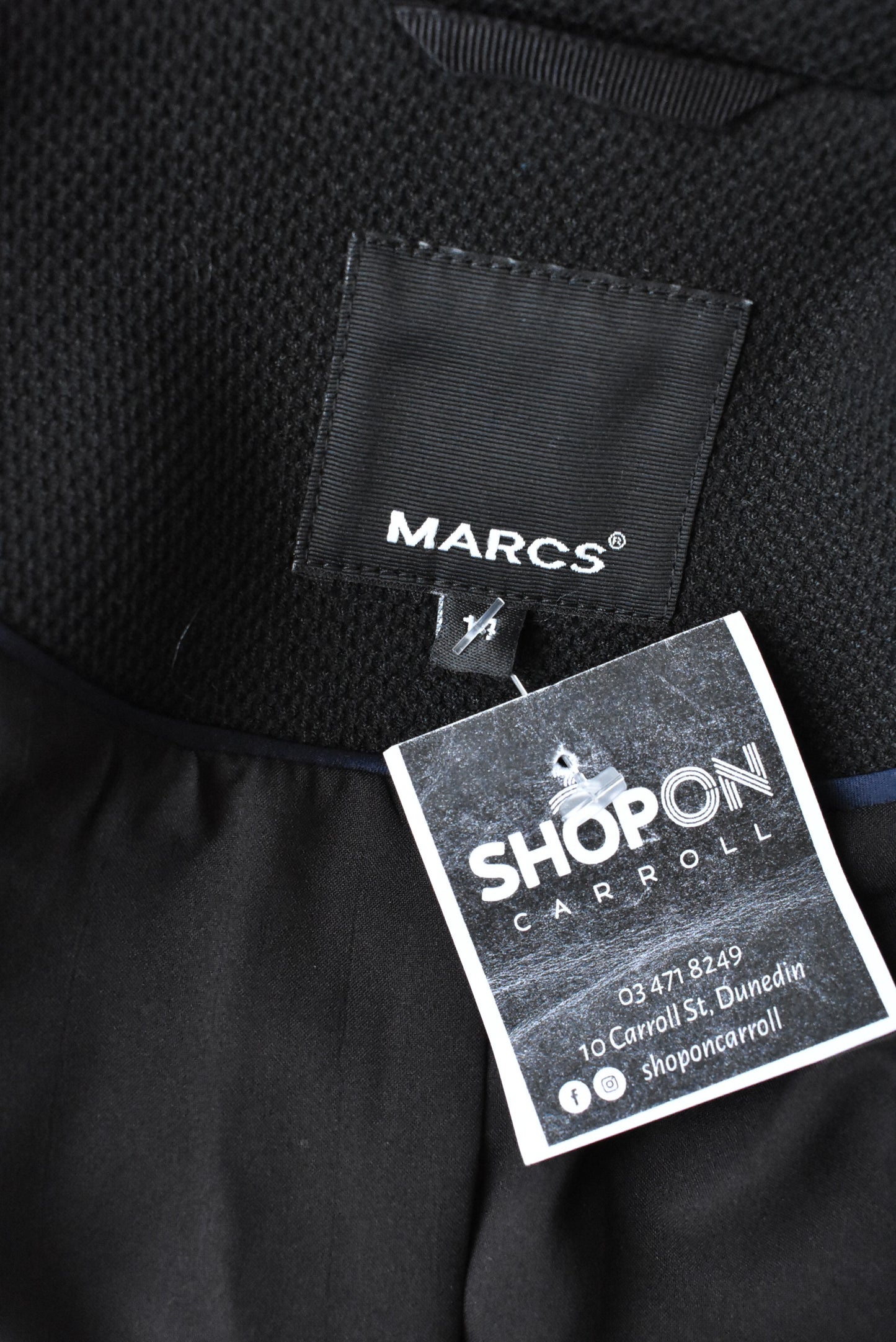 Marcs black textured blazer, size 14