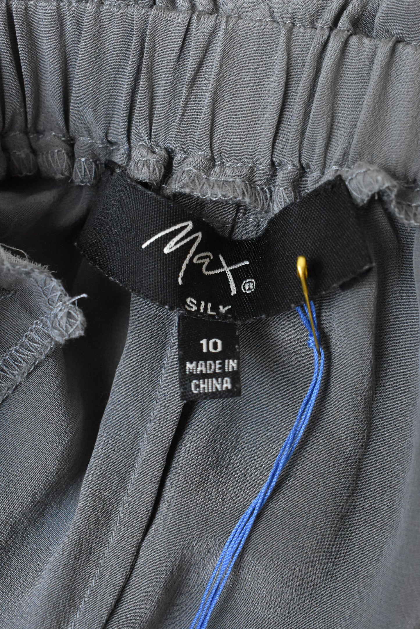 Max grey 100% silk pants, size 10