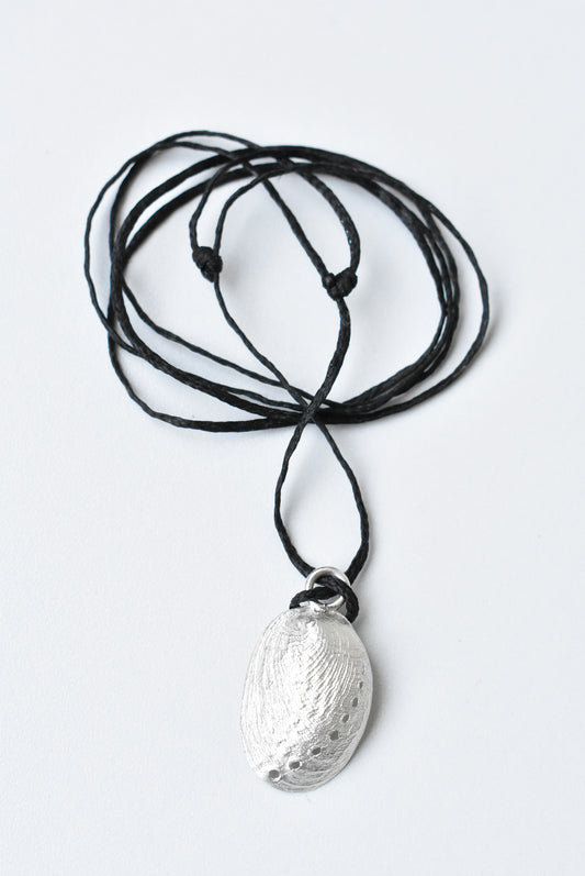 Bob Wyber 925 silver paua pendant necklace