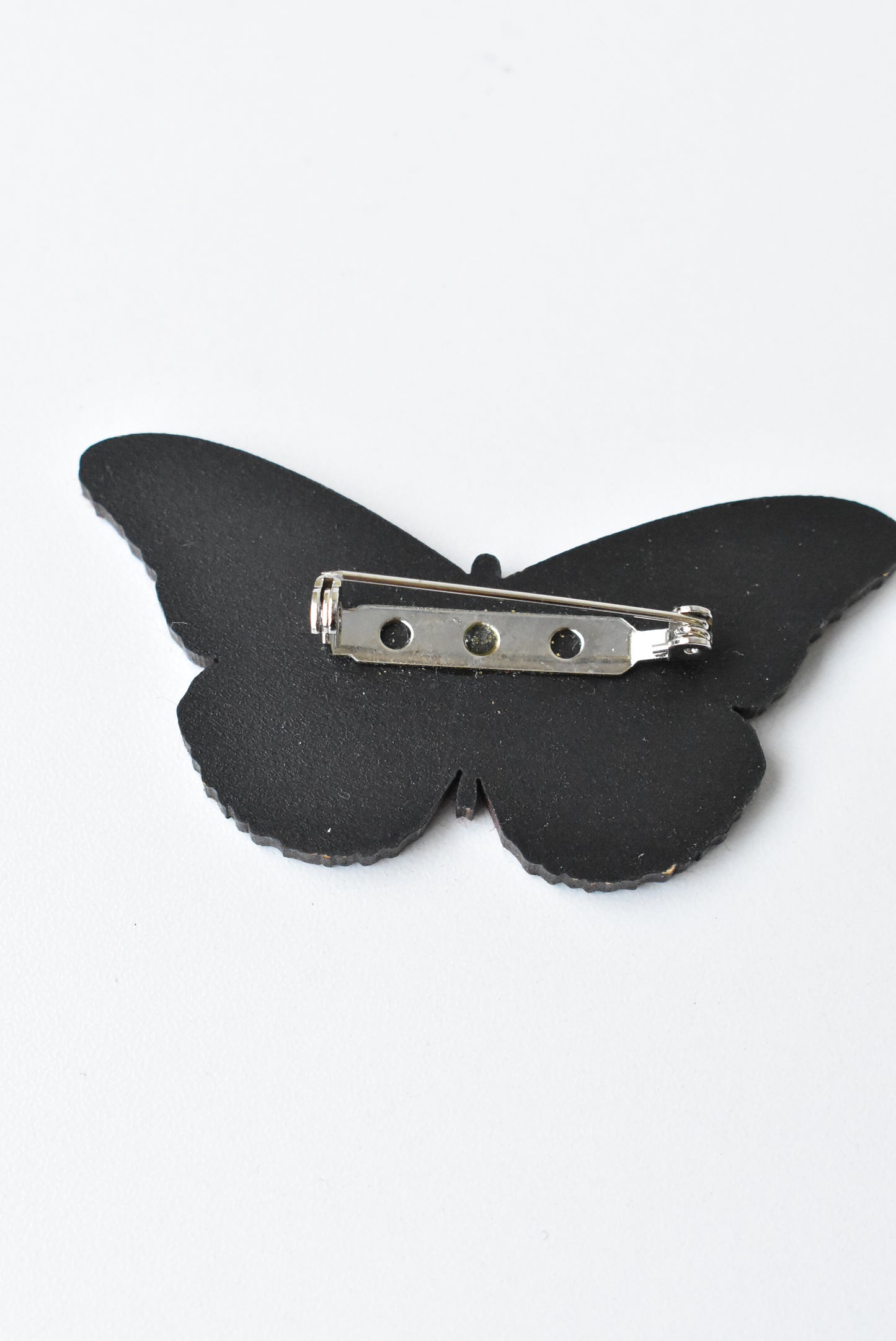Magenta butterfly brooch