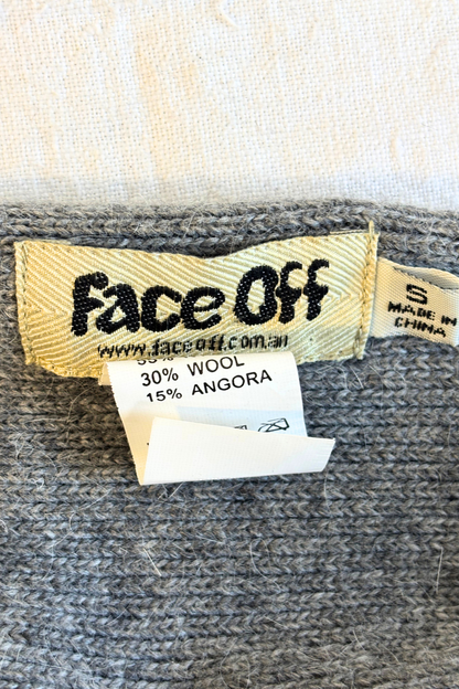Face Off angora wool knit mini dress, S