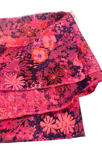 Thai silk floral fabric 2.4m