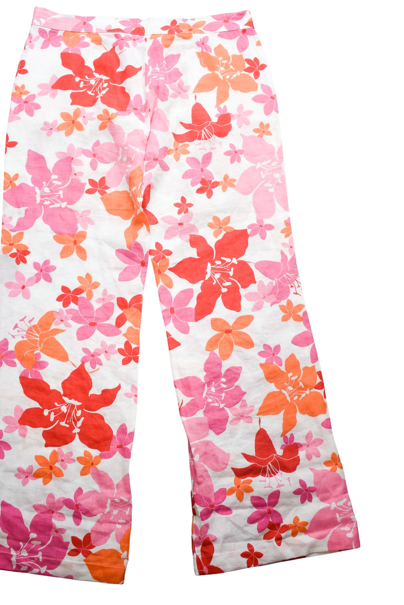 Italian made floral linen trousers, 14