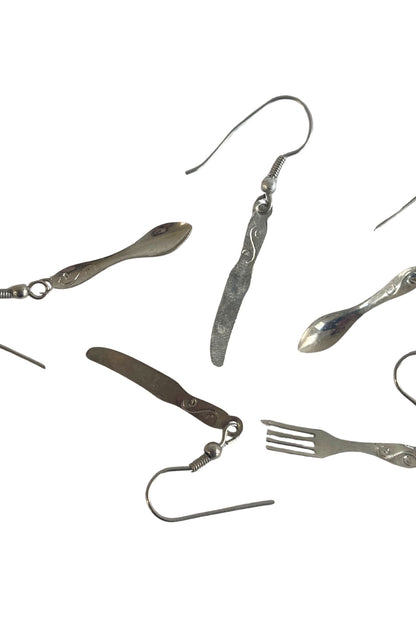 Cutlery themed earring bundle