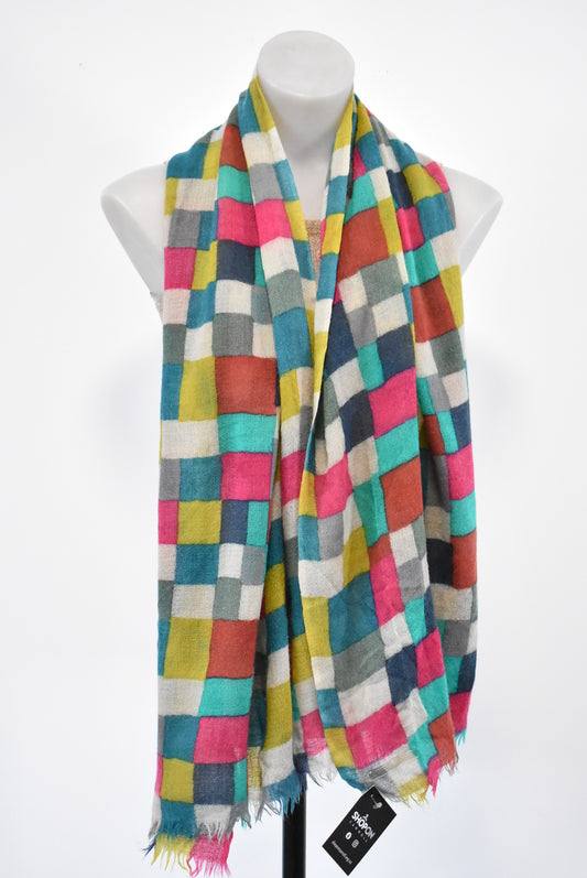 Seasalt checkered wool scarf