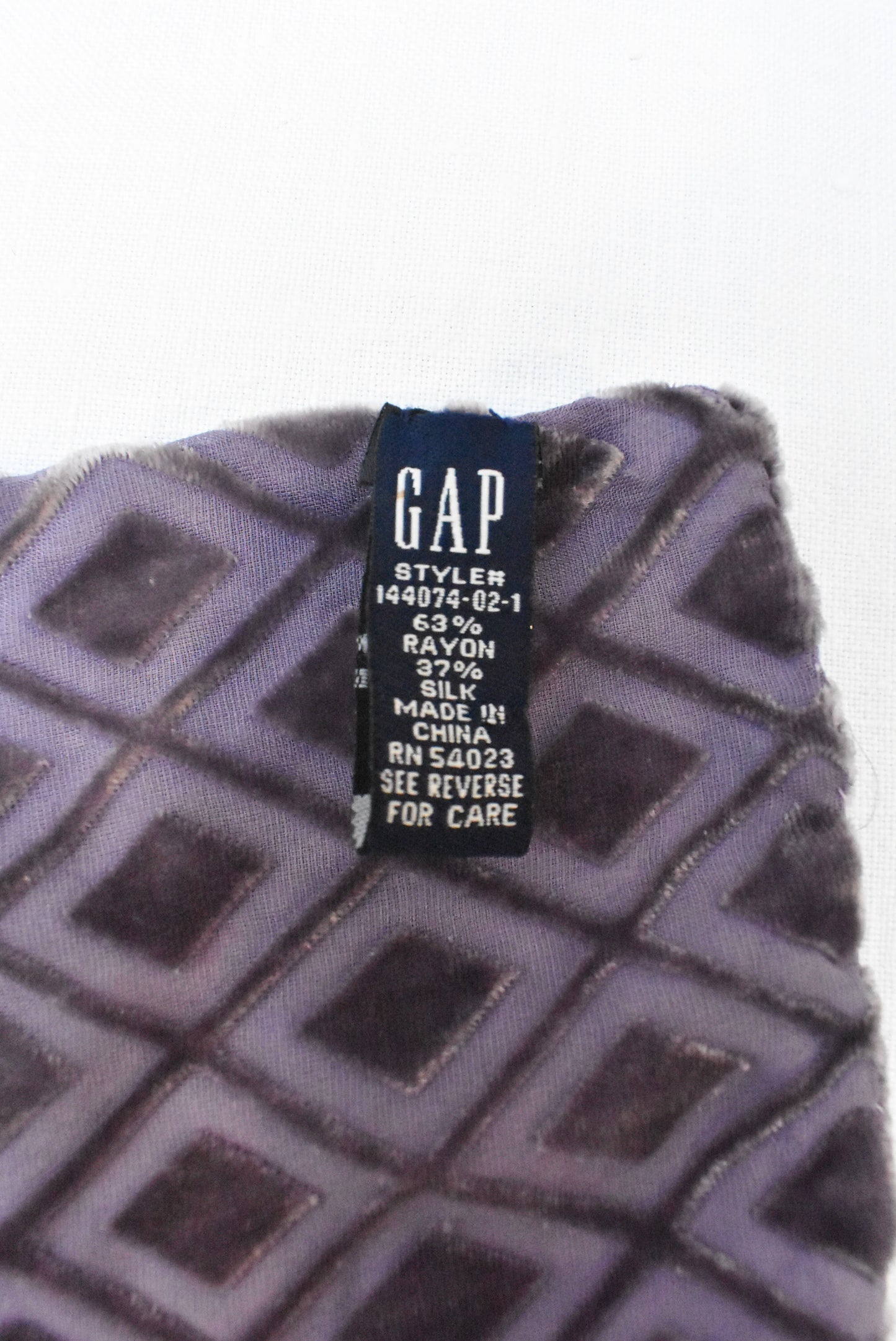 Gap silk blend velvet scarf