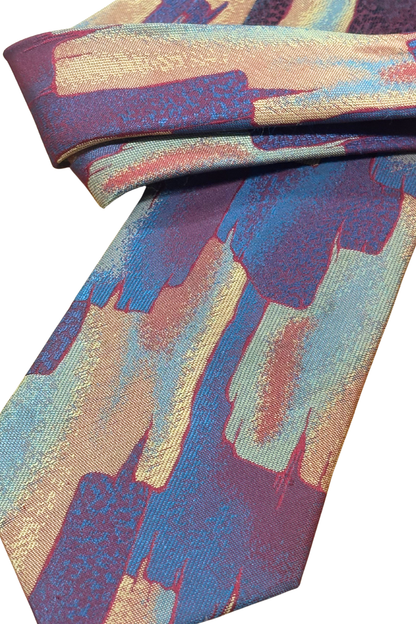 Comme Soie NZ made vintage colourful tie