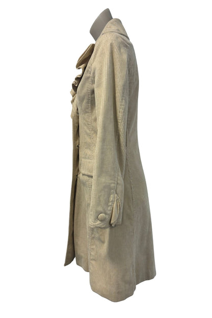 MNG cream corduroy trench coat, S