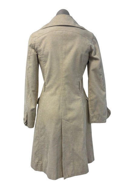 MNG cream corduroy trench coat, S