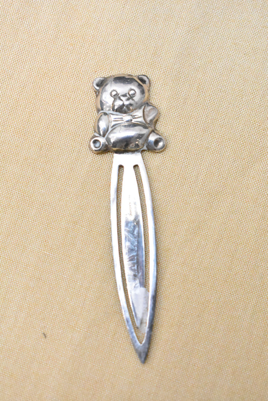 925 silver teddy bear bookmark