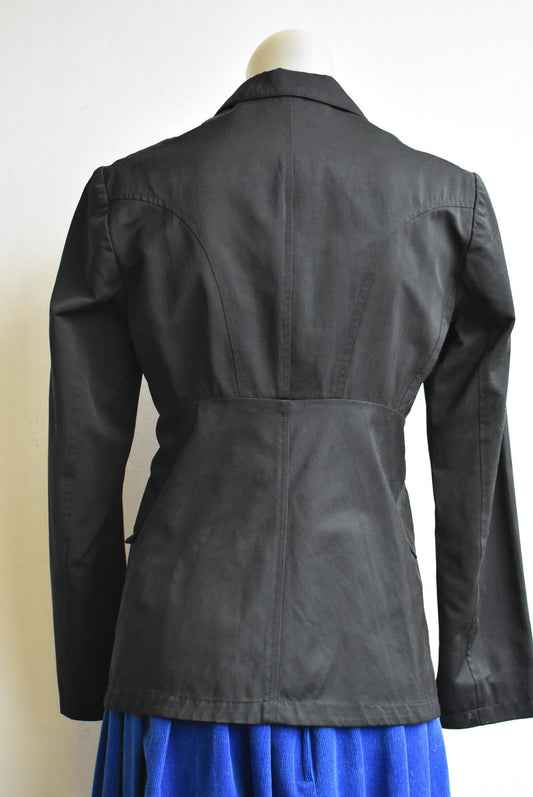 Ashley Fogel black blazer with pockets, size 10