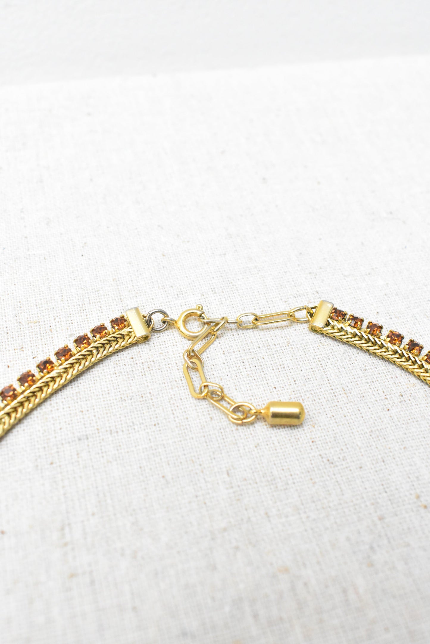 Vintage choker style golden diamante necklace
