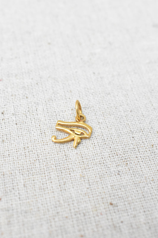 18k gold ancient Egyptian glyph charms x2