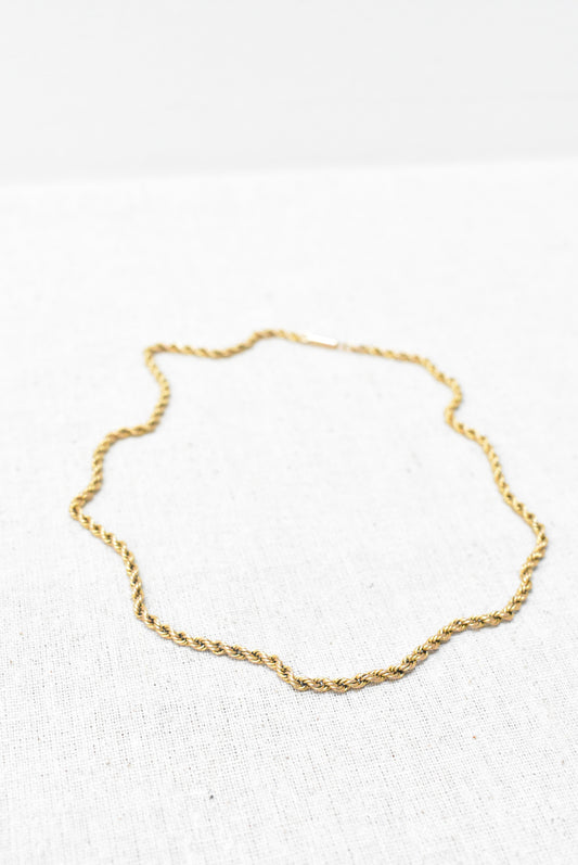 Vintage 9ct gold rope chain