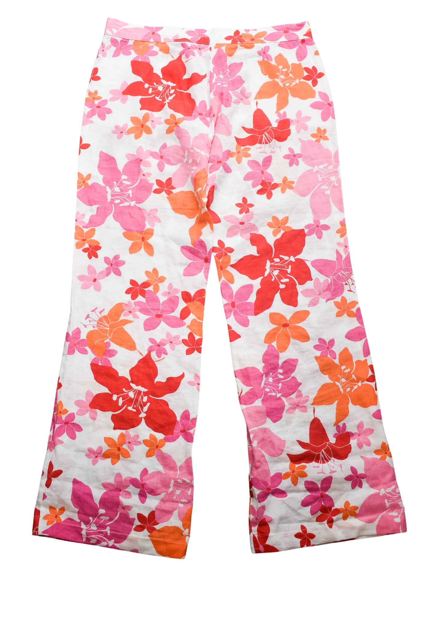 Italian made floral linen trousers, 14