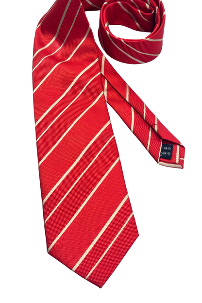 Bellini Firenze Italian made red striped tie