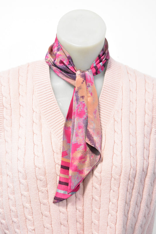 Pink short scarf