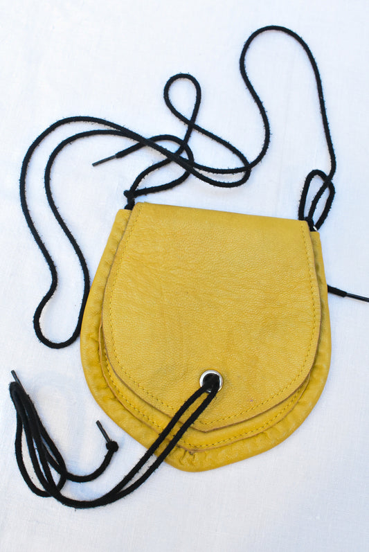 Yellow leather bag