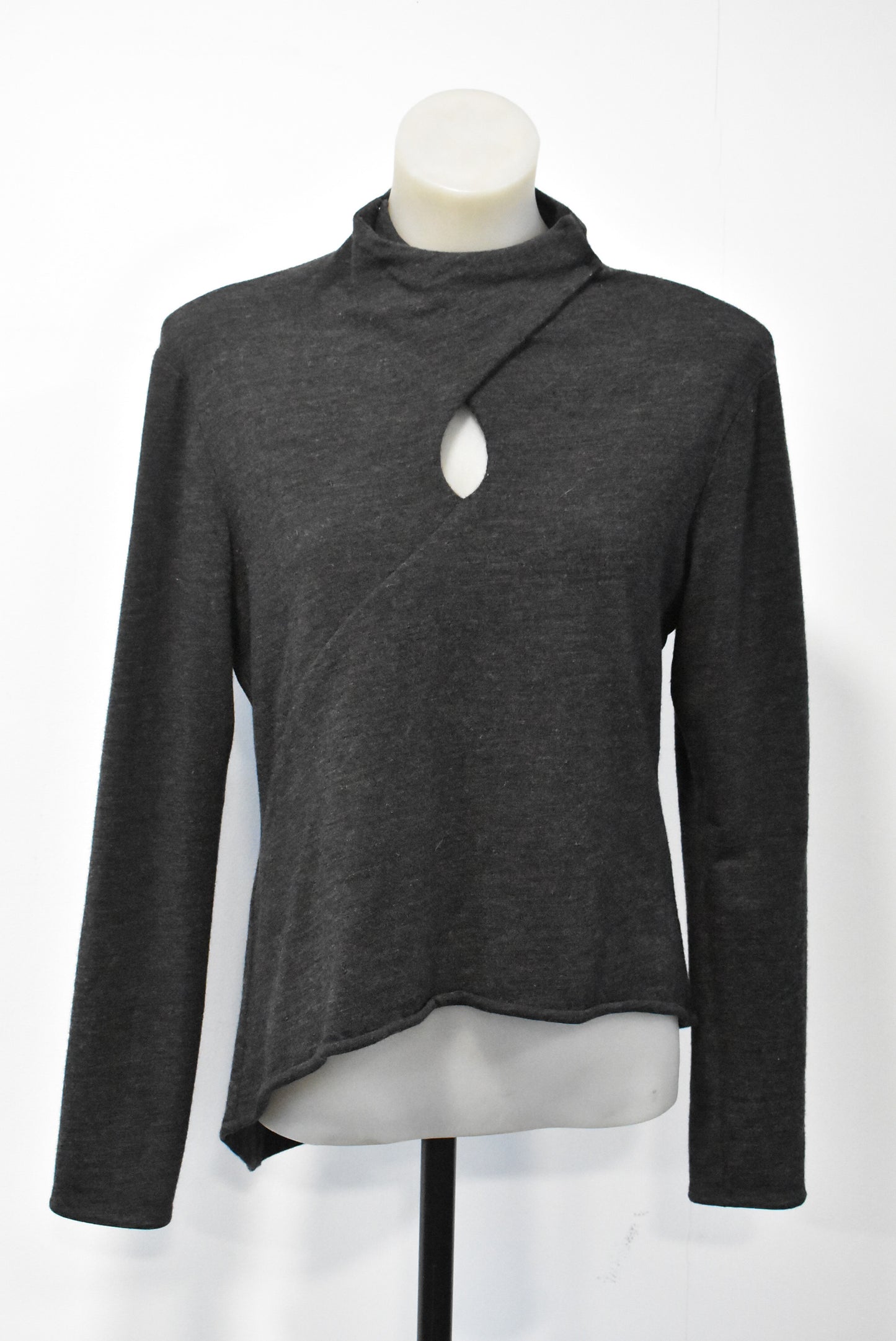 Fieke grey merino top, S