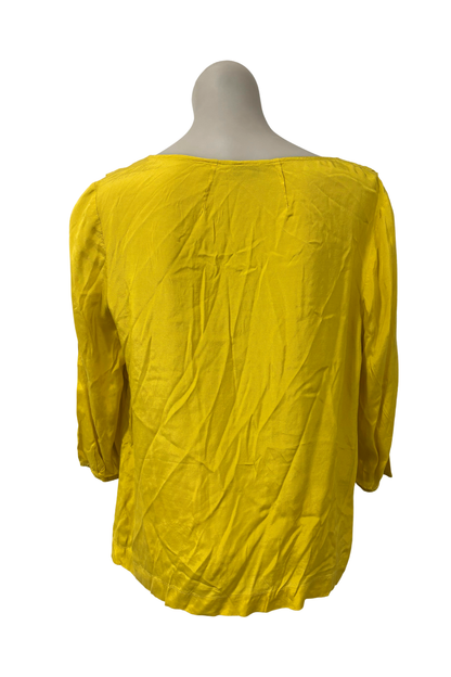 Veronika Maine vibrant yellow blouse, 14
