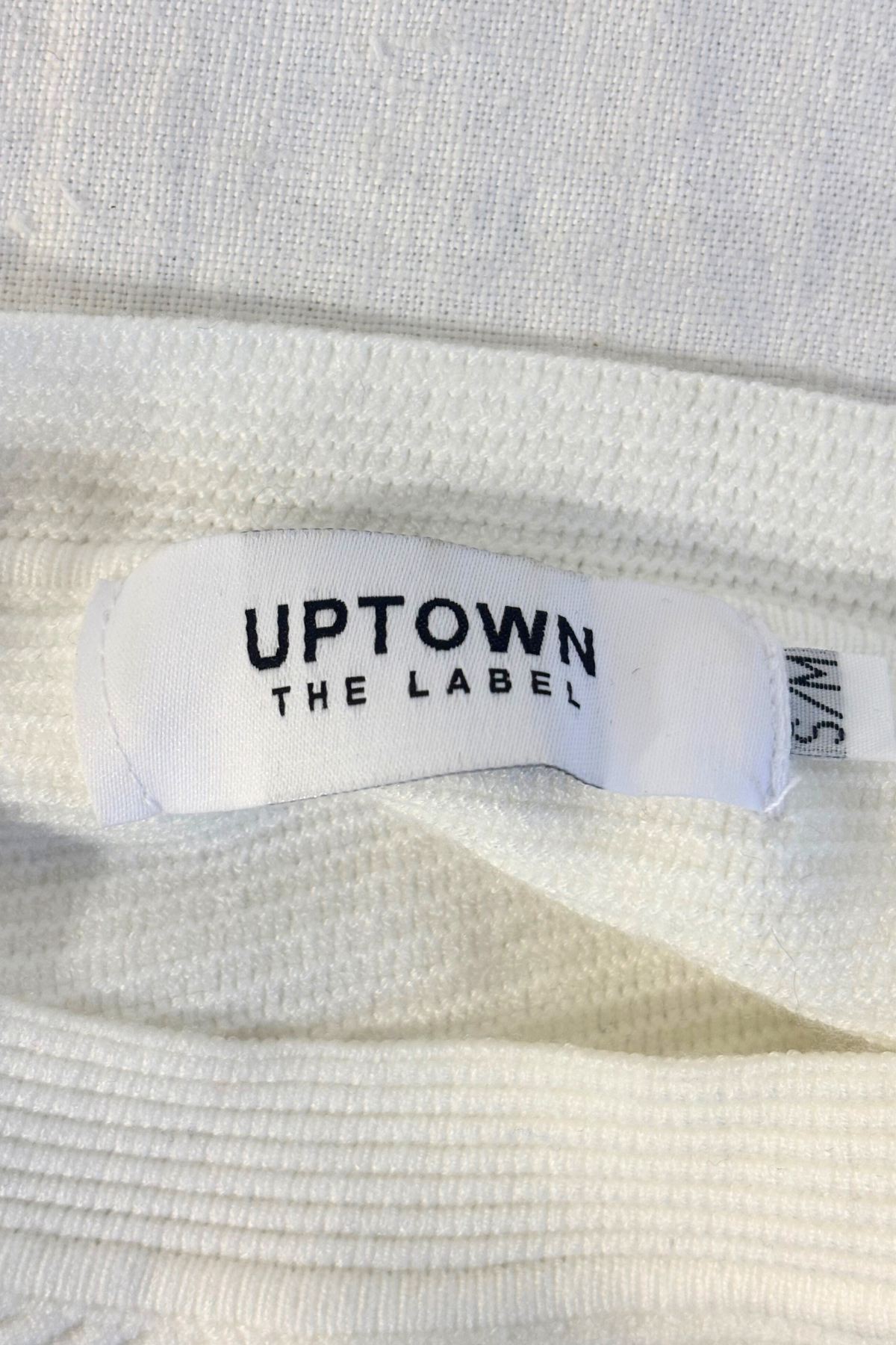 Uptown The Label oversized white jumper, S/M